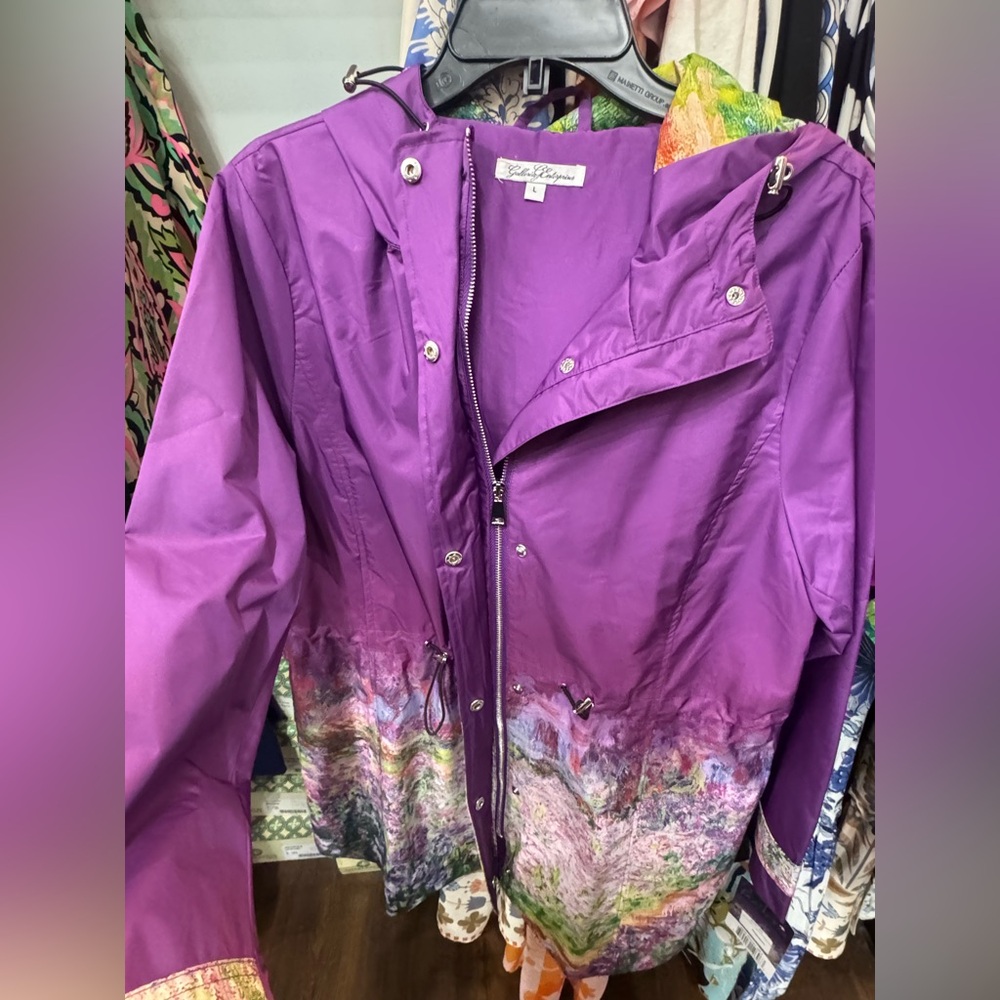 Galleria Enterprises Purple and Multicolor Utility Jacket